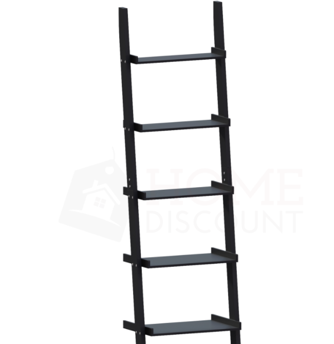 High Quality Wall Stand White Ladder Shelving Unit 5 Tier Display Stand Book Shelf Wall Rack Storage