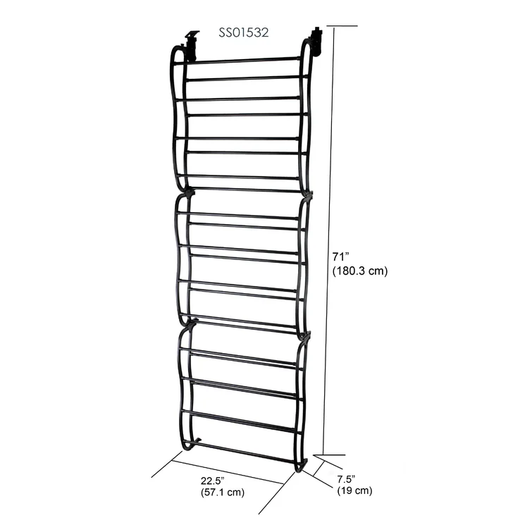 Metal Shoe Hanger Single Shoe Rack 36 Pair Over door Shoe Hot Selling Home Use Rack Display