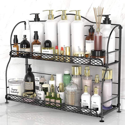 Bathroom Counter Organizer Countertop Organizer and Storage Bedroom 2-Tier Kitchen Spice Rack Shelf Organization