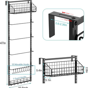 Metal Hat Racks  Over the Door Hat Organizer  Adjustable Tier Height Hat Hanger Storage