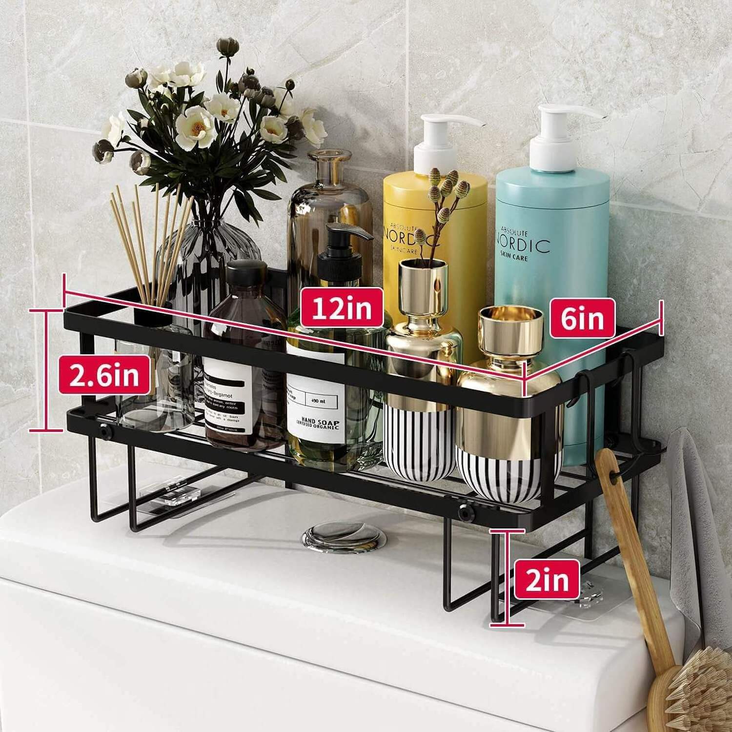 The New Design No Drilling Space Saver Over The Toilet Storage Bathroom Organizer Shelves