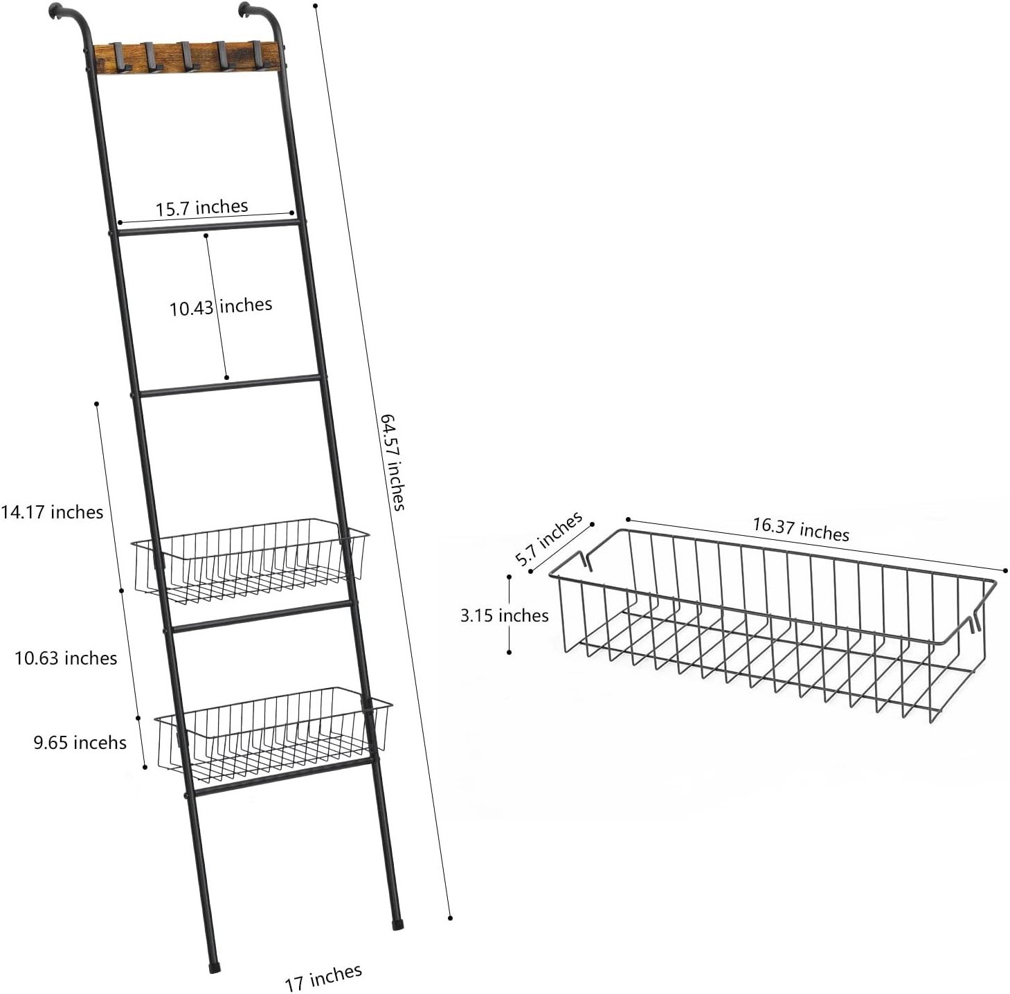 Blanket Ladder Shelf   Towel Ladder Quilts Rack for Living Room