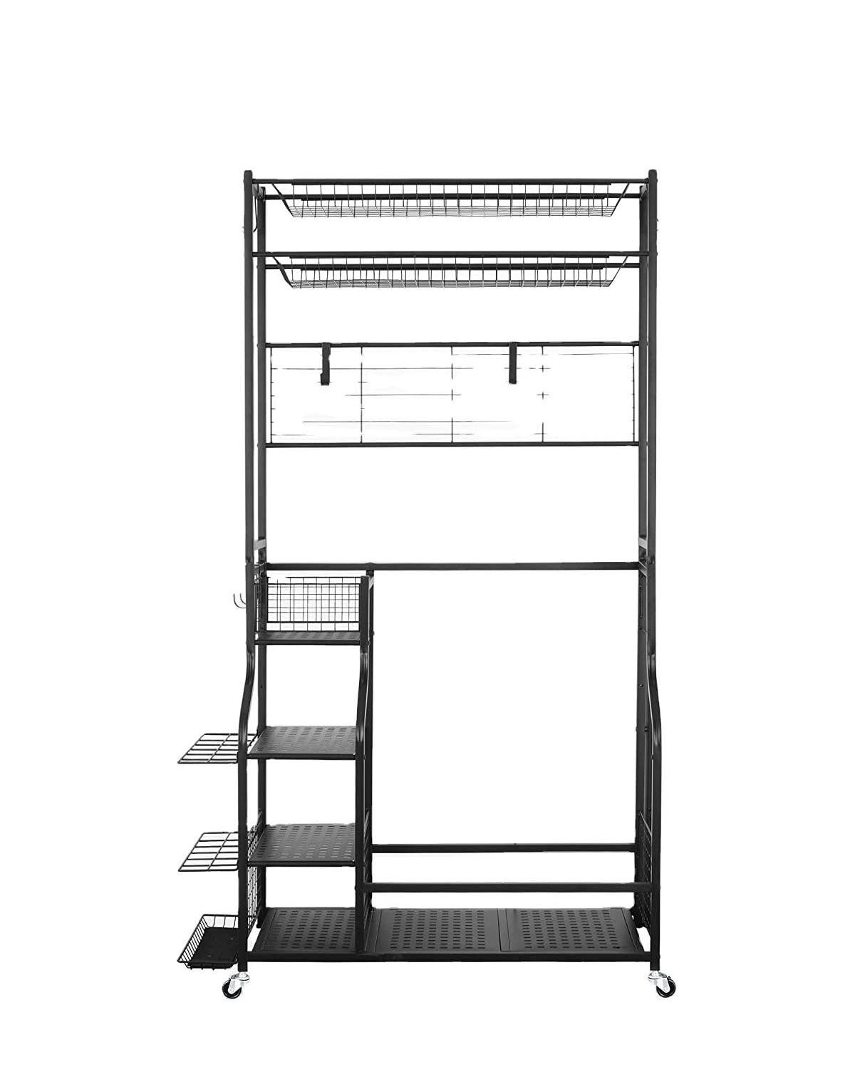 Golf Bag Storage Garage Organizer, Extra Golf Clubs Display Rack , Golfing Equipment Accessories Storage Rack