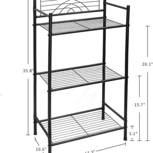 3-Tier Free Standing Wire Rack Durable Metal Shelving Storage Unit for Bathroom Laundry Kitchen Office