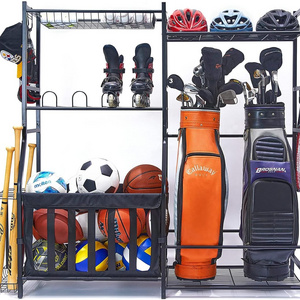 Garage Sports Equipment Organizer, Golf Bag Stand for Garage Ball Storage Rack Indoor/Outdoor Kids Toys Storage Organizer