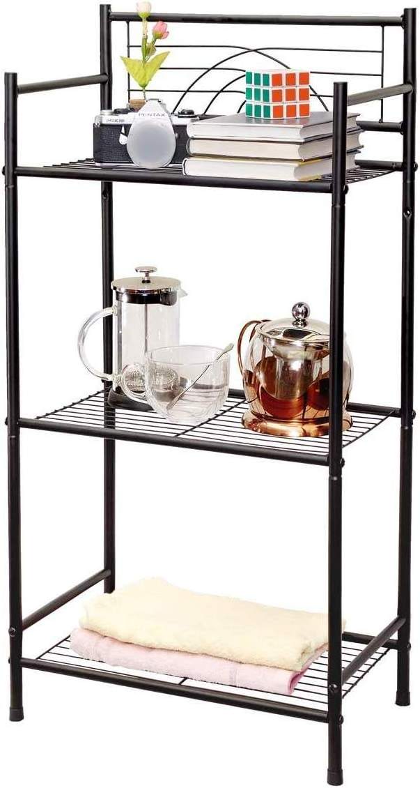 3-Tier Free Standing Wire Rack Durable Metal Shelving Storage Unit for Bathroom Laundry Kitchen Office