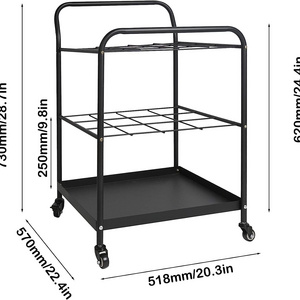 Blueprint Holder Blueprint Storage Rack, 12 Slots Roll File Holder with Wheels, Architectural Plan Storage Blueprint Rack