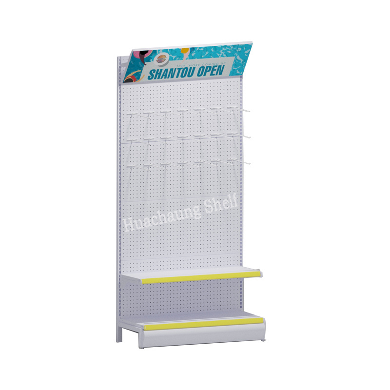 High quality hardware tools display stand metal pegboard display rack customized garage power tools accessories promotion shelf