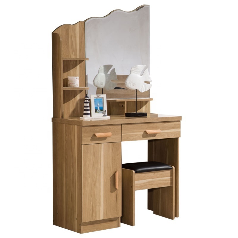 Bedroom Chest Drawers Modern Wood  Vanity Dresser With Mirror