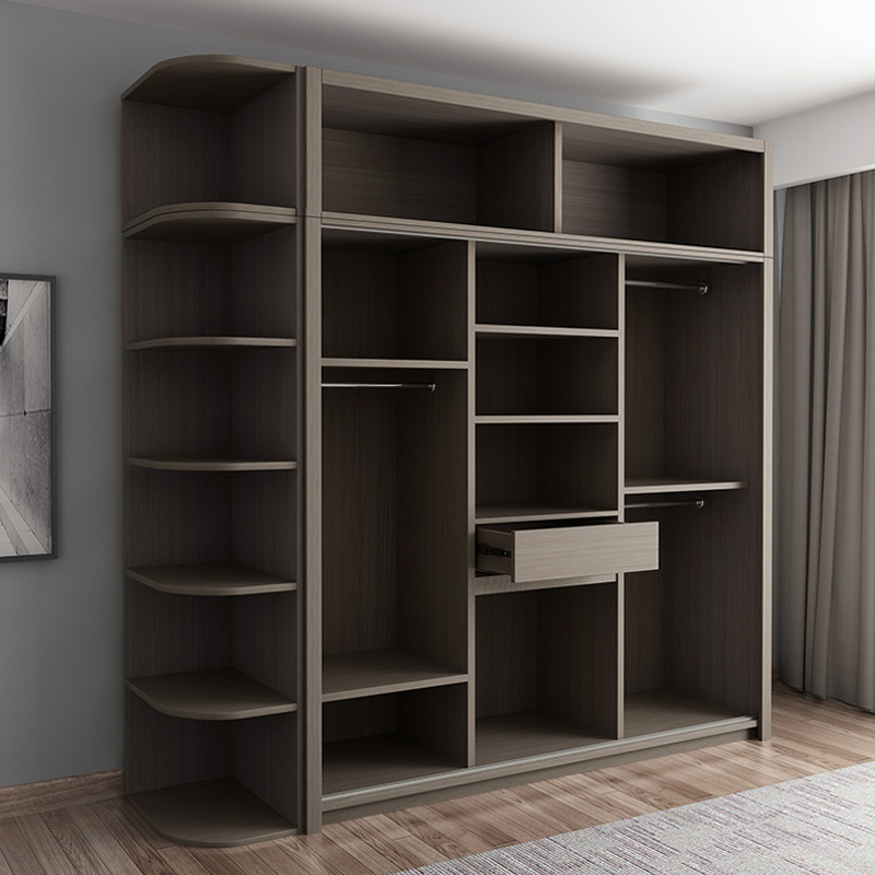 Customized Clothes Modern Design Bedroom Furniture  Closet Sliding Door Clothes Wooden Wardrobe Cabinet