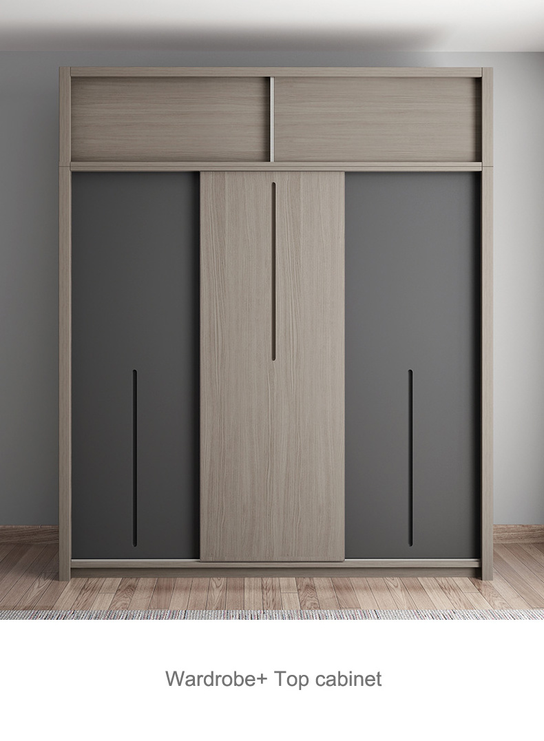 Customized Clothes Modern Design Bedroom Furniture  Closet Sliding Door Clothes Wooden Wardrobe Cabinet