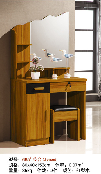 Bedroom Chest Drawers Modern Wood  Vanity Dresser With Mirror