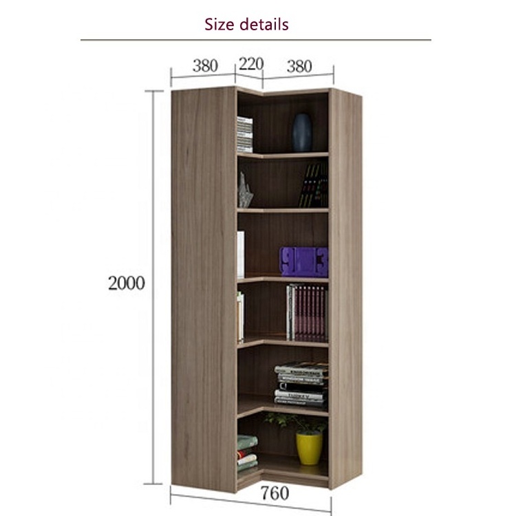 Modern Wall To Wall Wardrobe Storage Closet Cabinet Corner Book Wardrobe Bedroom