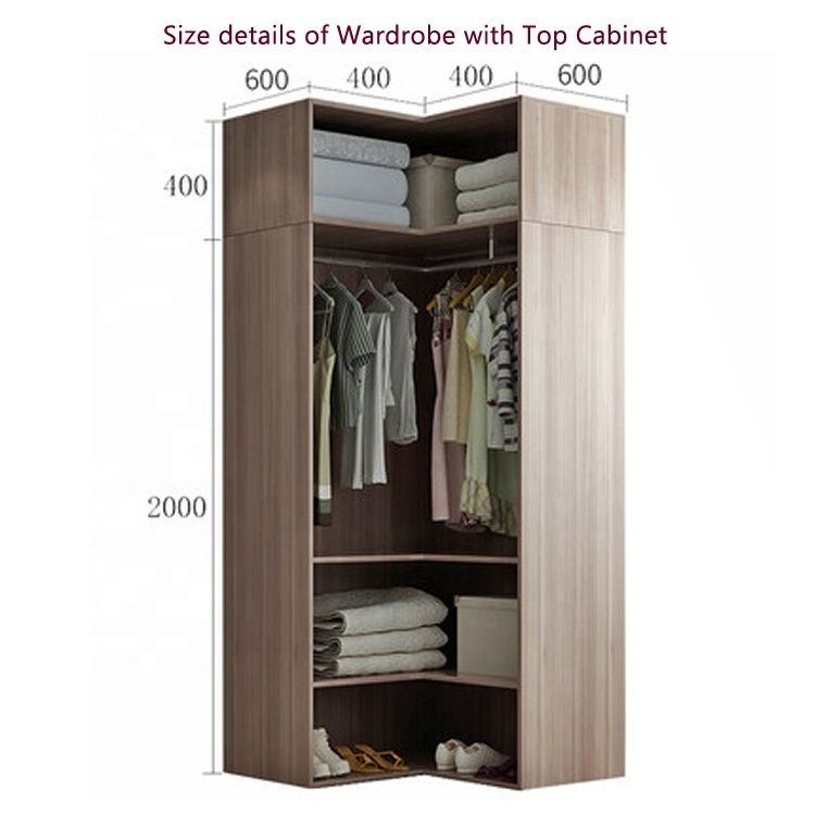 Modern Wall To Wall Wardrobe Storage Closet Cabinet Corner Book Wardrobe Bedroom