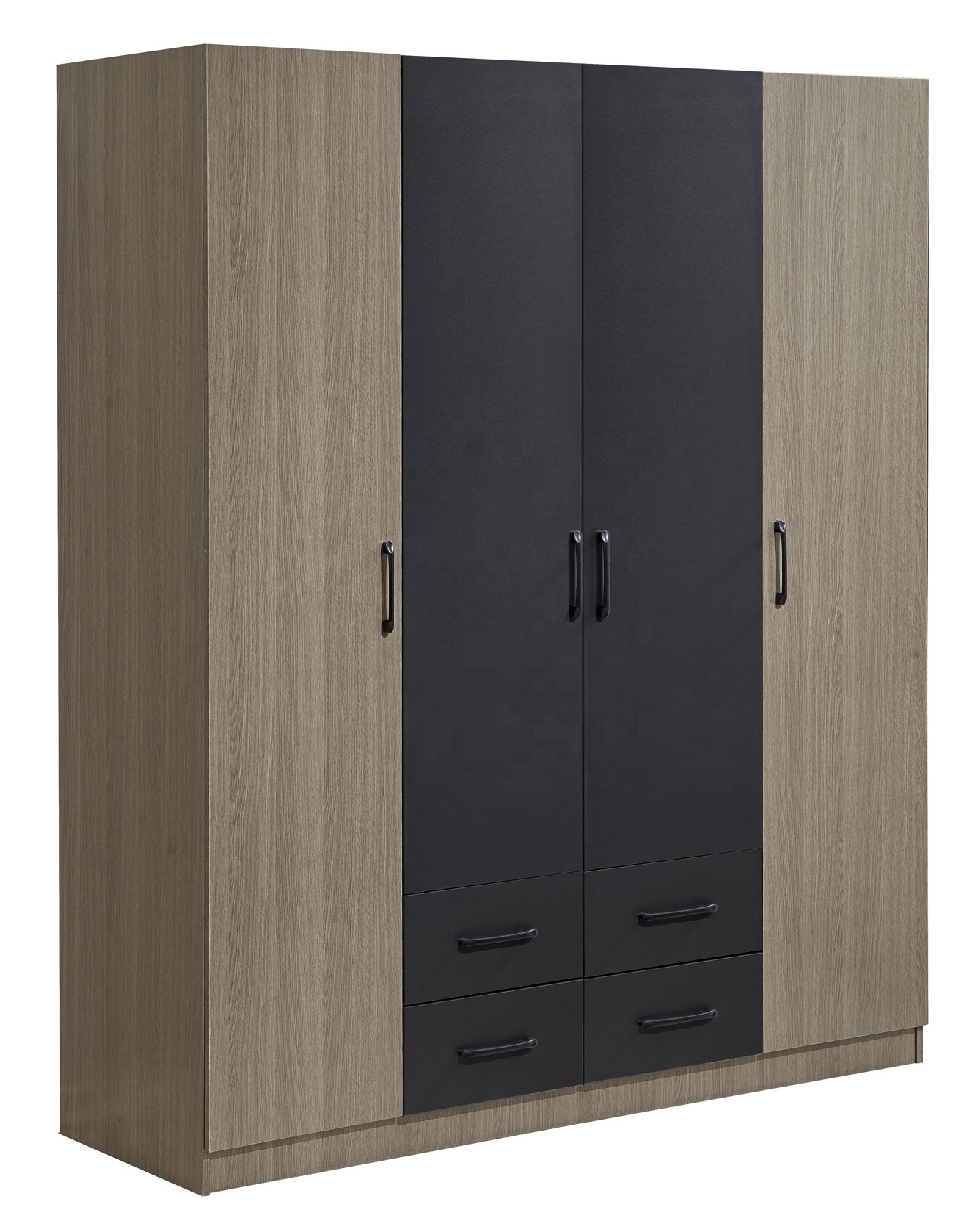 Wooden Bedroom Furniture 4 Door Wardrobe Cabinet Cupboard