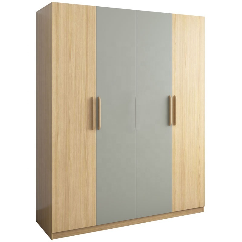 Wooden Bedroom Furniture 4 Door Wardrobe Cabinet Cupboard