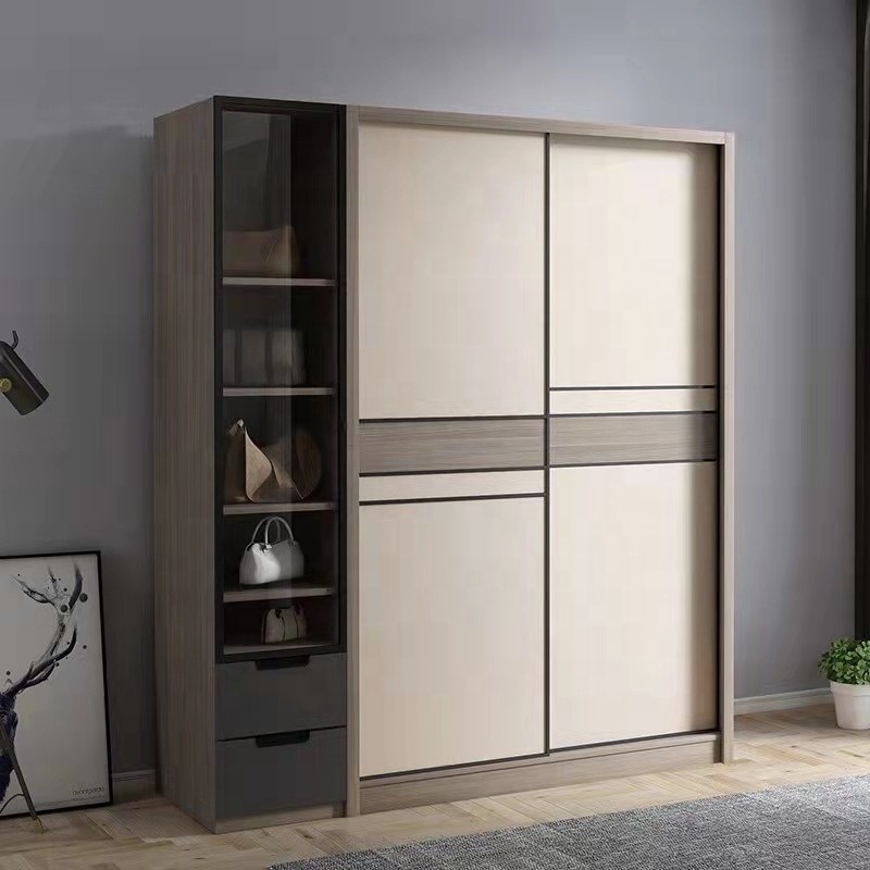 Furniture Set Movable Large Cabinet 2022 Modern Custom Built Wooden Walk In Sliding Door Bedroom Wardrobe Closet