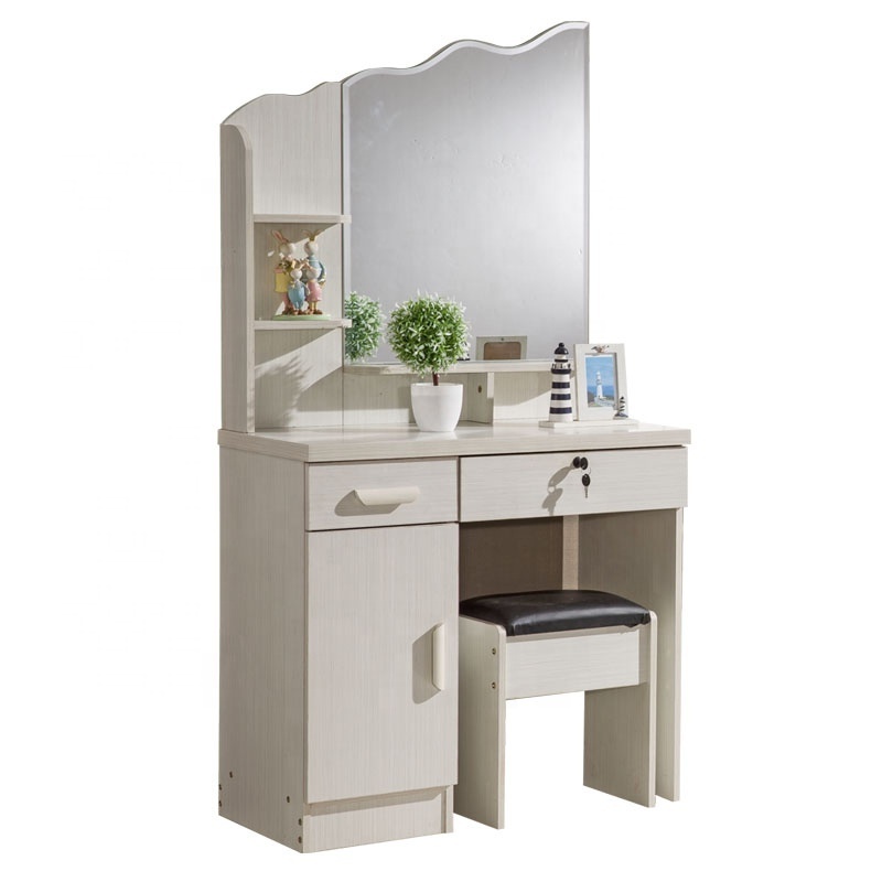 Bedroom Chest Drawers Modern Wood  Vanity Dresser With Mirror