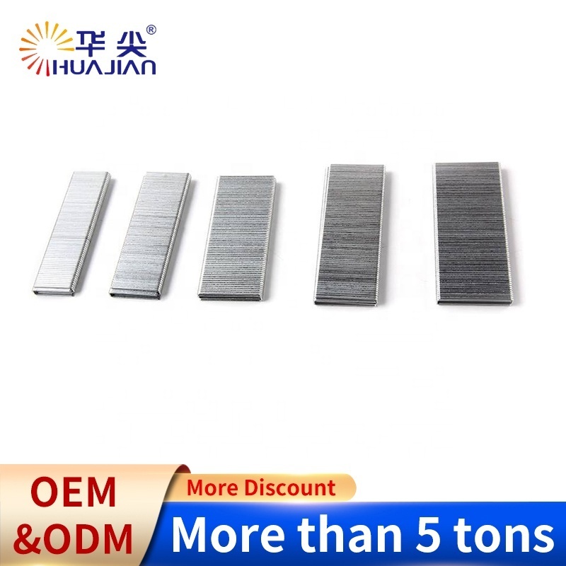 18Ga Industrial Manufacture 35mm Galvanized Steel 5.7mm Crown 90 Staples