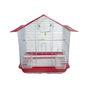 HC-A3112-A2022 big size flight heart shaped powder coated black metal carry breeding cages large wire pet parrot bird cage