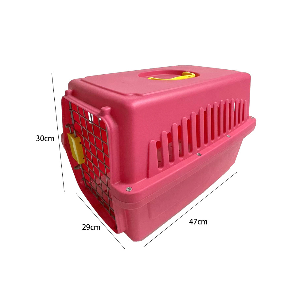 HC-1001Manufacturer Wholesale Small Portable Plastic Dog Cat Car Transport Crate Air Travel Airline Approved Dog Transport Cage