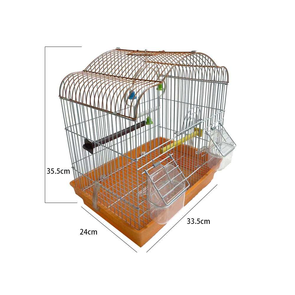 HC-AGO-02Bird Cage Display Stackable Canary Cage Iron Metal Small Mini Plastic Bamboo Bird Cage Handmade