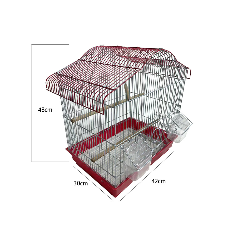 HC-A3512Factory supply big size powder coated black metal carry breeding cages large wire pet parrot bird cage