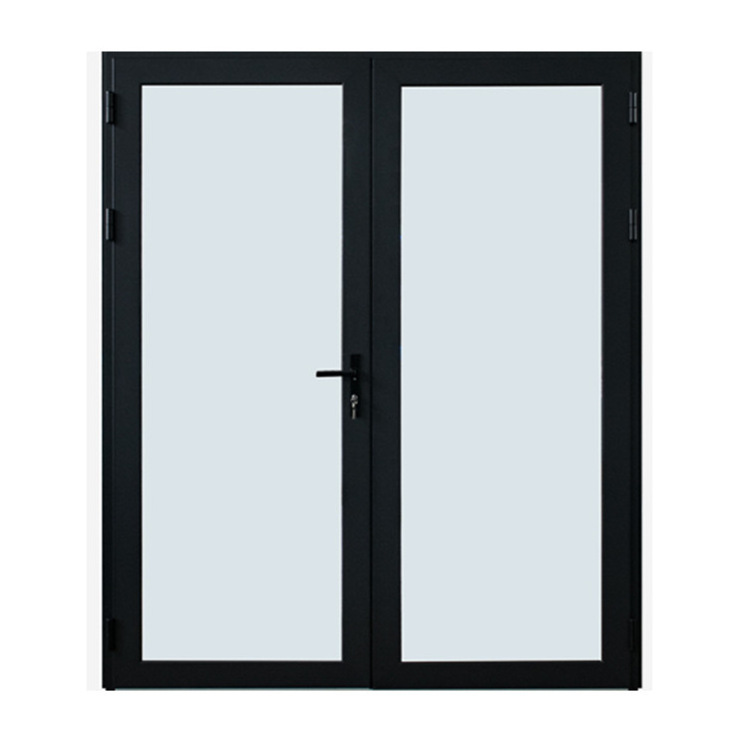 Wholesale security Aluminum Double Glazed French Doors Interior Double Swing Casement Door