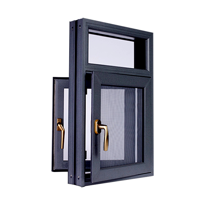 Double Glazed Hurricane Aluminum Tempered Glass Residential Windows Inswing Tingkap Casement Window