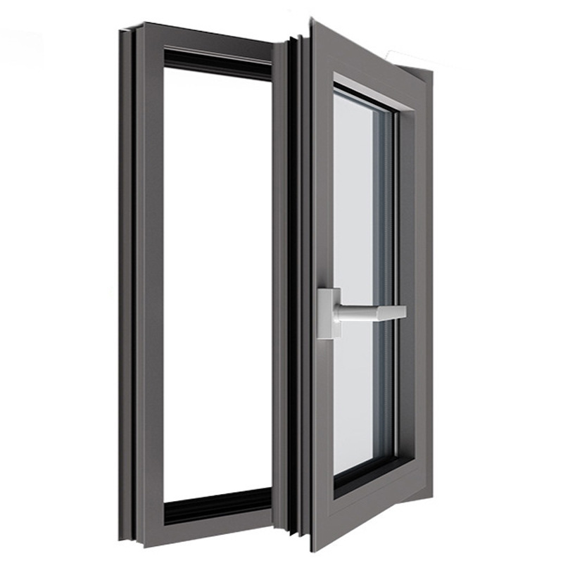 Double Glazed Hurricane Aluminum Tempered Glass Residential Windows Inswing Tingkap Casement Window