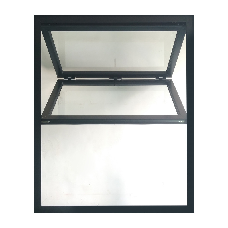 Modern heat insulation double glazed aluminium large black bifold windows horizontal folding windows