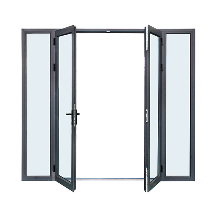 Wholesale security Aluminum Double Glazed French Doors Interior Double Swing Casement Door