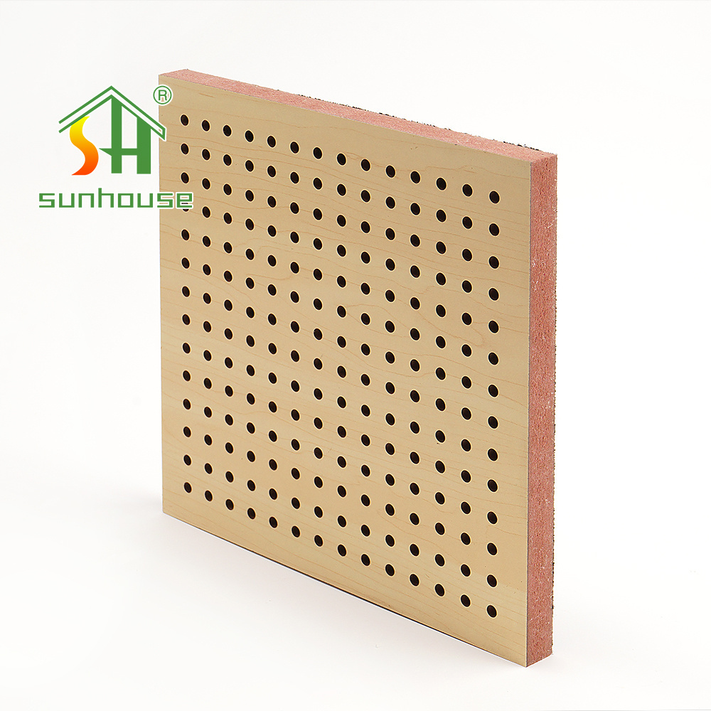 New Arrivals Waterproof Soundproof Wall Panels Noise Reduction Perforated Wood Acoustic Panel For Indoor