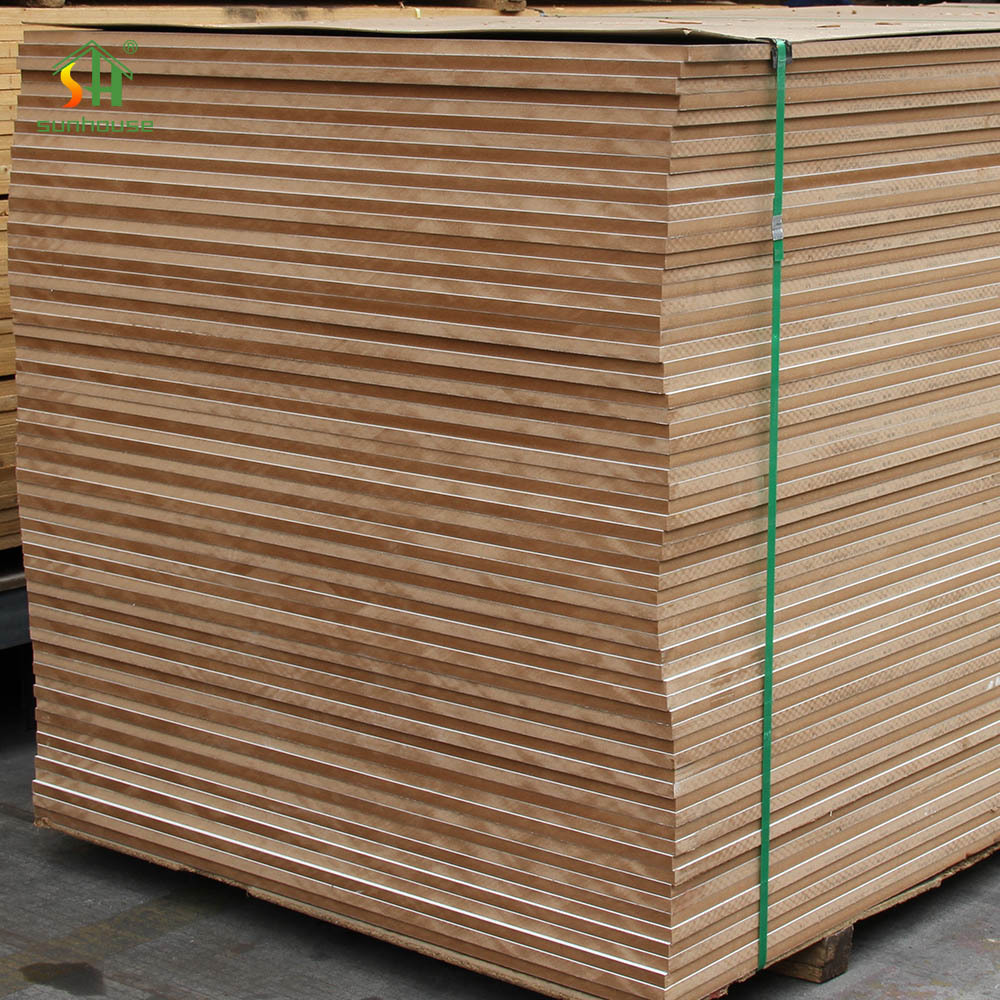 18mm Plain MDF Raw Wood FiberBoards Wood  standard Laminated MDF Board 1220*2440Mm