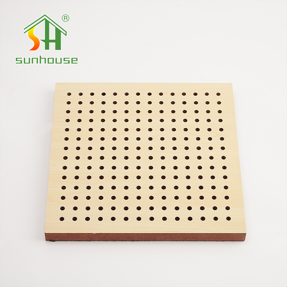 New Arrivals Waterproof Soundproof Wall Panels Noise Reduction Perforated Wood Acoustic Panel For Indoor