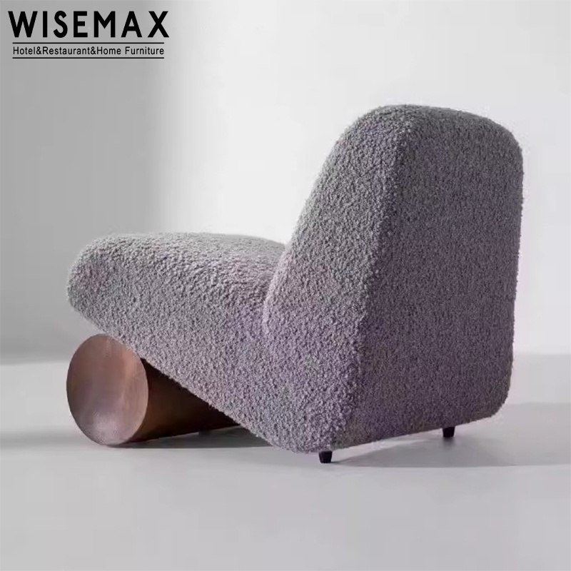 WISEMAX Modern Contemporary boucle lounge chair small teddy recliner comfort arm chair luxury accent chair set of 2 living room