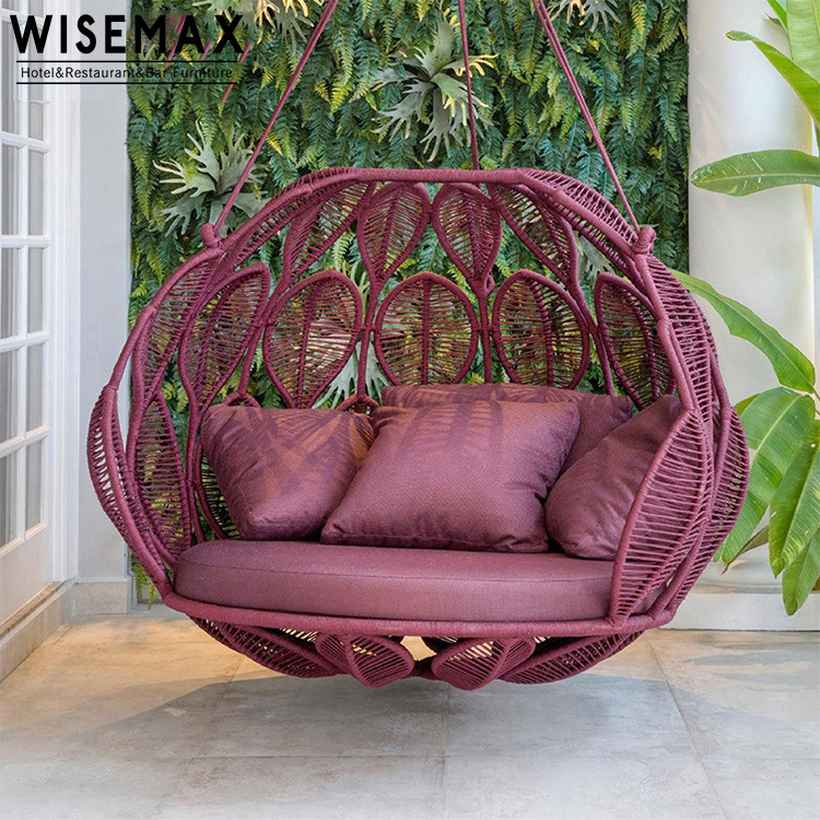 Outdoor bird's nest hanging chair swing rope chair courtyard indoor floor balcony single large hammock egg swinging chair