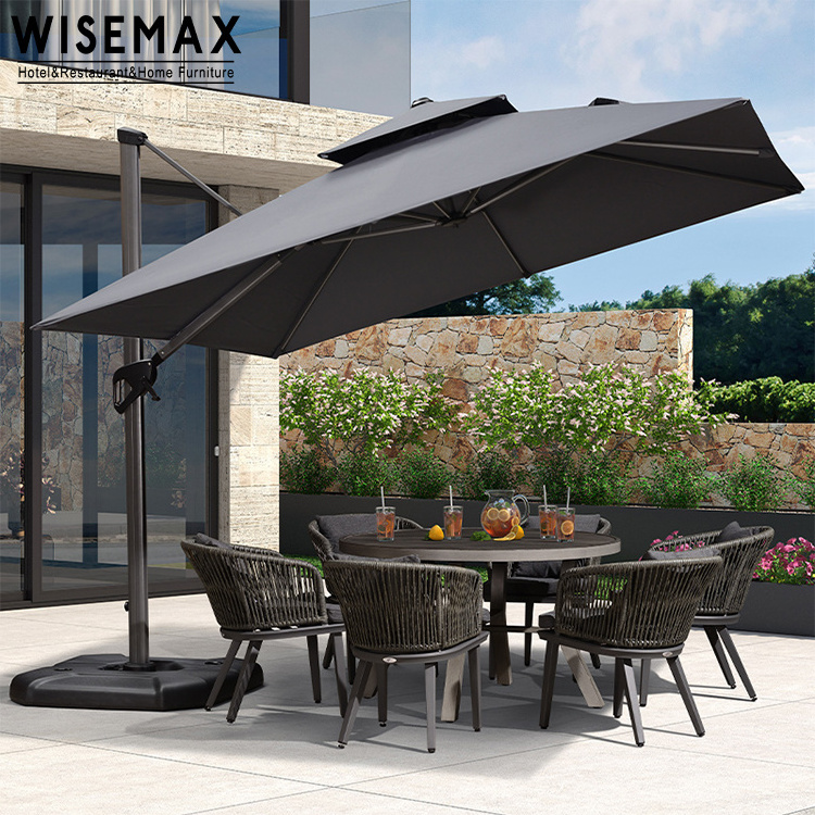 WISEMAX FURNITURE Factory Outdoor Garden Backyard Large Umbrella Cantilever Roma Hanging Windproof Offset Umbrella