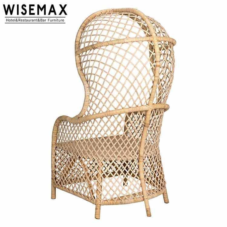 WISEMAX Hotel garden classic rattan sofa outdoor decorating chair indonesia furniture  nature cage rattan egg leisure chair