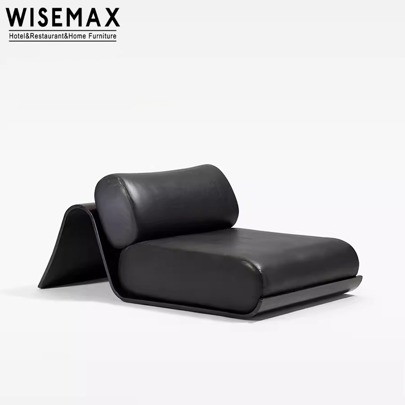 WISEMAX FURNITURE italy designer living room furniture sofas leather leisure chair genuine leather floor couch sofa with ottoman