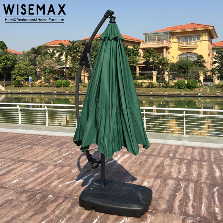 WISEMAX FURNITURE Outdoor sun garden umbrella Aluminum Cantilever Parasols Beach Garden Poolside Patio Umbrella for Villa use