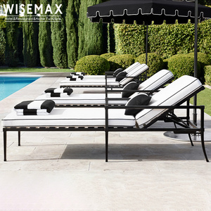 WISEMAX FURNITURE Modern sun chaise lounge patio furniture garden aluminum frame fast dry fabric outdoor pool lounger for beach