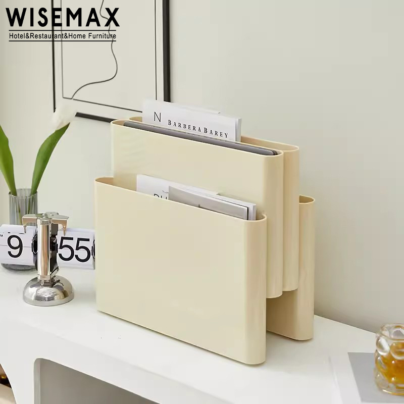 WISEMAX FURNITURE Modern Living Room Cabinet Furniture Mini Plastic Floor Bookshelf With Handle Design For Home