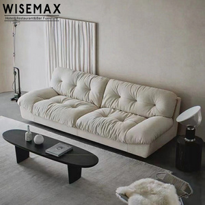 WISEMAX FURNITURE Modern designer living room furniture suede fabric comfortable feather chesterfield sectional sofa couch sofa