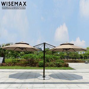 WISEMAX Commercial Windproof Umbrella Long-Lasting Sunshade Parasol for Coffee Shops Cafe Restaurants Hotels Parks Beaches