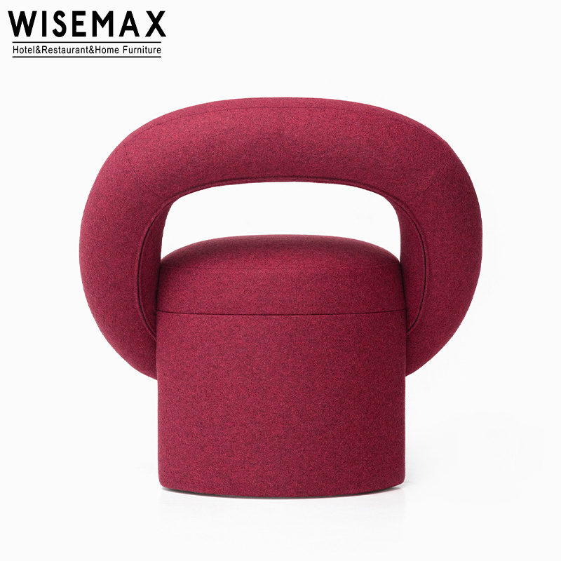 WISEMAX FURNITURE Modern fashion living room net celebrity corner leisure single hotel linen fabric accent chair for hotel villa