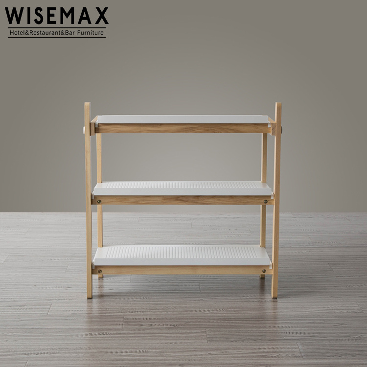 WISEMAX FURNITURE Hot sale modern home cheap metal shoe rack shelves door storage solid wood shoes lockers shoe racks