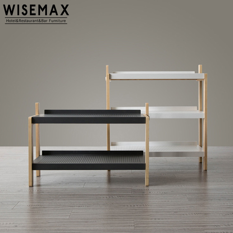 WISEMAX FURNITURE Hot sale modern home cheap metal shoe rack shelves door storage solid wood shoes lockers shoe racks