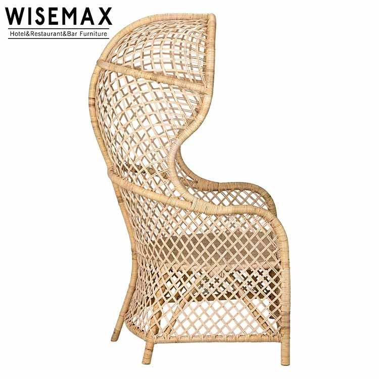 WISEMAX Hotel garden classic rattan sofa outdoor decorating chair indonesia furniture  nature cage rattan egg leisure chair