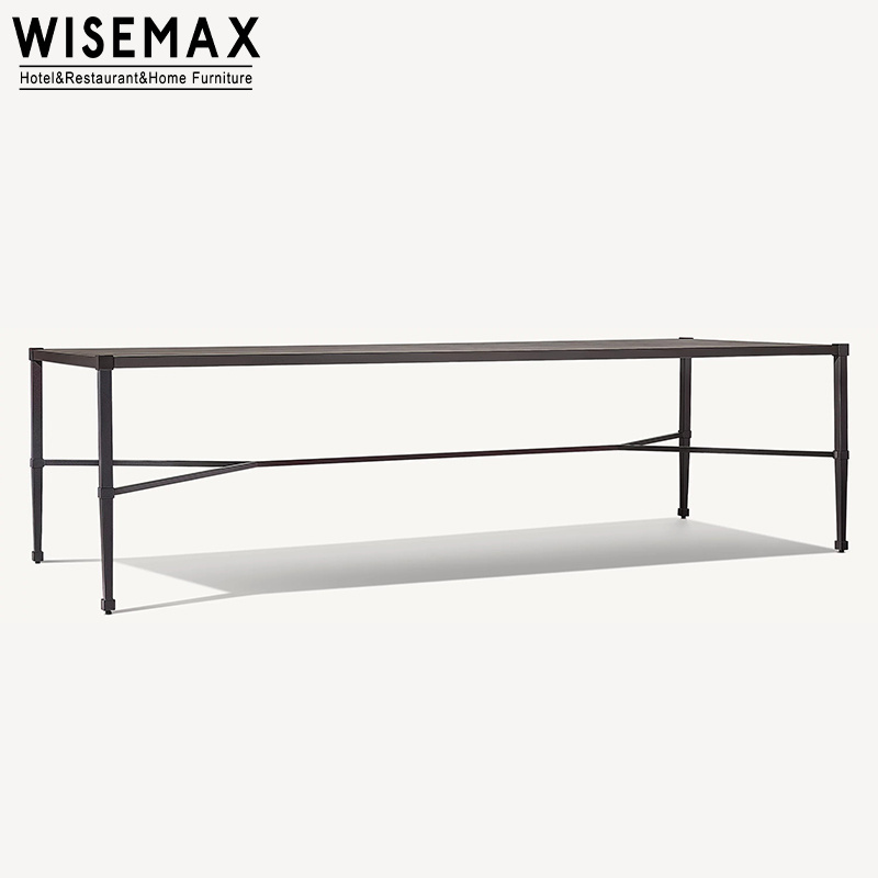 WISEMAX FURNITURE Classis patio dining table set aluminum outdoor furniture metal dining table and chair 8 seats for garden